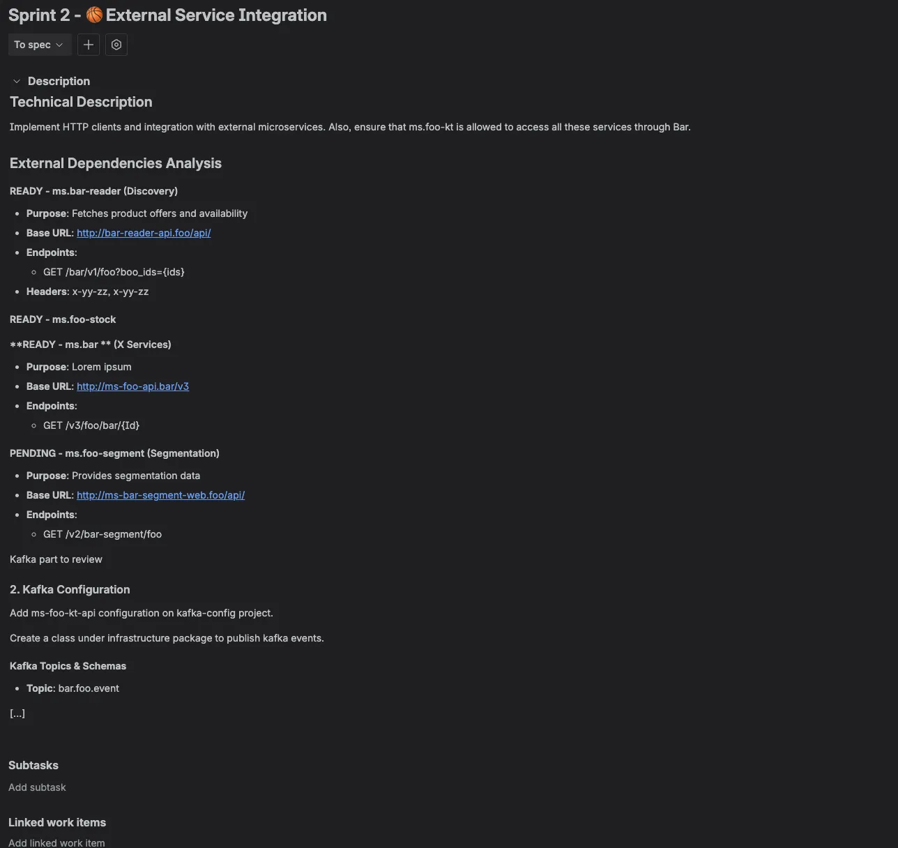 Un ticket diferente, pero con descripción detallada tras mejorarlo